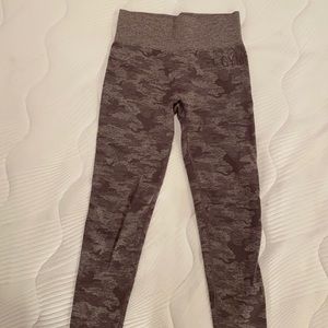 purple camo gym shark leggings